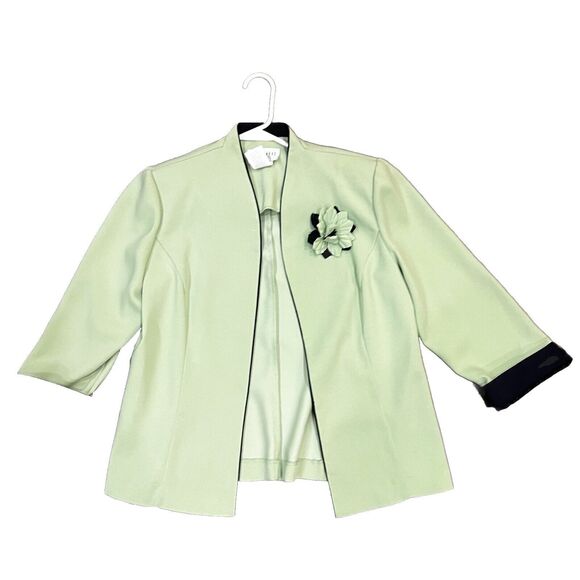 Miss Dorby Women's Pant Suit Size 10 Green 2-Piece Classic - Picture 1 of 6